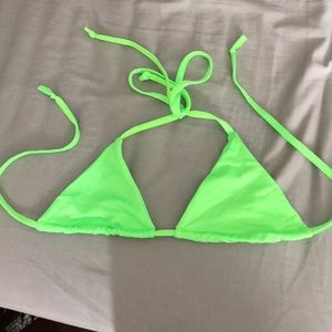 Neon green bikini top